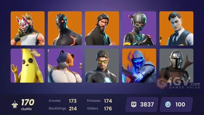PC/Xbox/Nintendo 169 skins | The Reaper | Elite Agent | Blue Team Leader | Gold Meowscles | Gold Midas | Gold Brutus | Vivi