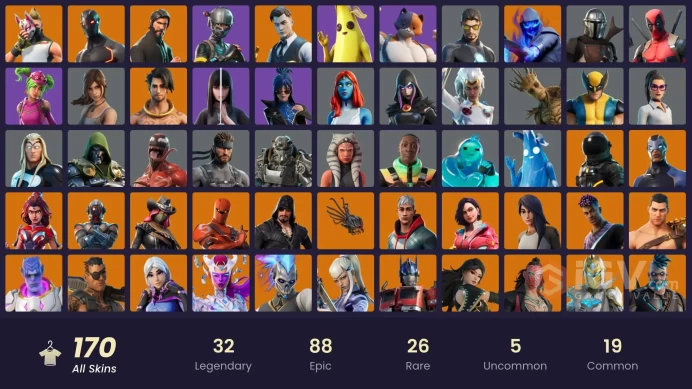 PC/Xbox/Nintendo 169 skins | The Reaper | Elite Agent | Blue Team Leader | Gold Meowscles | Gold Midas | Gold Brutus | Vivi