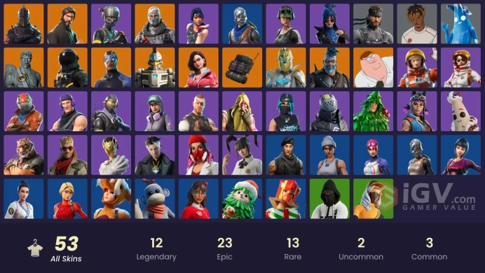 PC/PSN/Xbox/Nintendo 51 skins | Black Knight | Sparkle Specialist | The Reaper | Blue Squire | Royale Knight | Elite Agent | Mako