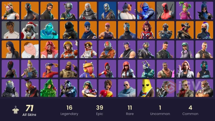 71 skins | OG STW | The Reaper | Blue Squire | Royale Knight | Elite Agent | Take The L | Sub Commander | Havoc | Rogue Agent | Fusion | Drift