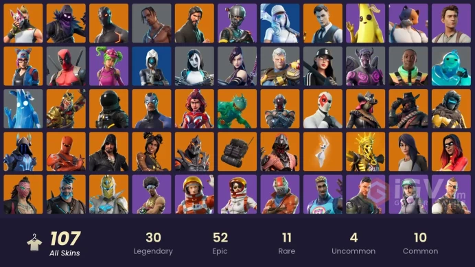107 skins | The Reaper | Elite Agent | Blue Team Leader | Travis Scott | Point Patroller | Shaman | Omegarok | Hybrid | The Ice King | 450 VB