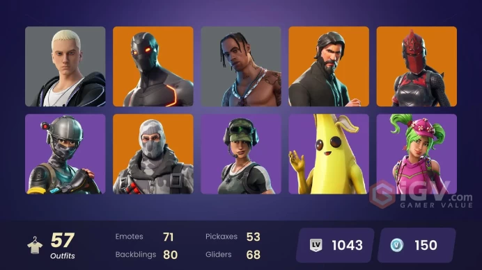 56 skins | Travis Scott | The Reaper | Elite Agent | Take The L | Omega (stage 5) | Rogue Agent | Sub Commander | Havoc | Trailblazer | 150 VB
