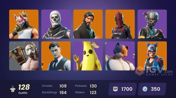 128 skins | OG STW | The Reaper | Elite Agent | Take The L | Psycho Bandit | Gear Specialist Maya | Lynx | Drift | Calamity | Sentinel | Raz