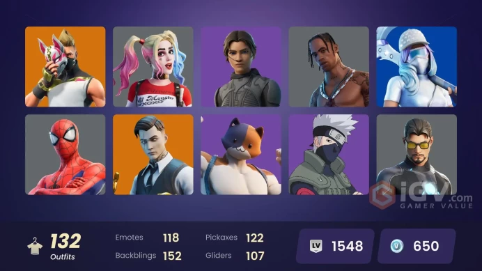 PC/PSN/XBOX 132 Skins | Travis Scott + Dark Skully + Leviathan Ax + OG STWmssh1462
