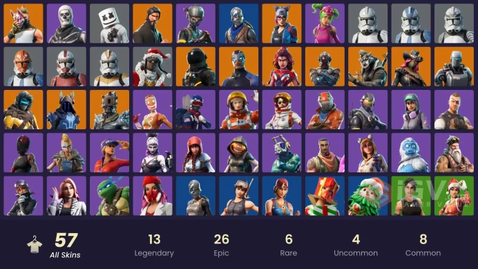 PC/PSN 57 skins | The Reaper | Blue Squire | Royale Knight | Take The L | Elite Agent | Candy Axe | Freshmssh1479