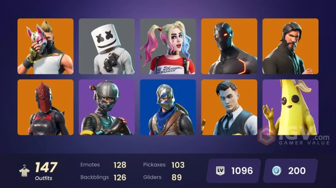 PC/PSN 147 Skins / Merry Mint Axe, Floss . Blue Squire, Royale Knight, The Reapermssh1499