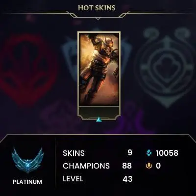 EUW // HANDMADE // PLATINUM 4 // FULL ACCESS // MAIL CHANGEABLE // TRUSTFULL SELLER // +25 LP GAIN // 0-8 SKINS // 20-60 CHAMPS
