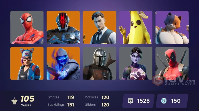 [PC/XBOX/NINTENDO]    105 skins | OG STW | Leviathan Axe | Jules | Peely | Deadpool | Star Wand | Mandalorian | Catalyst | Gold Midas |   mx110