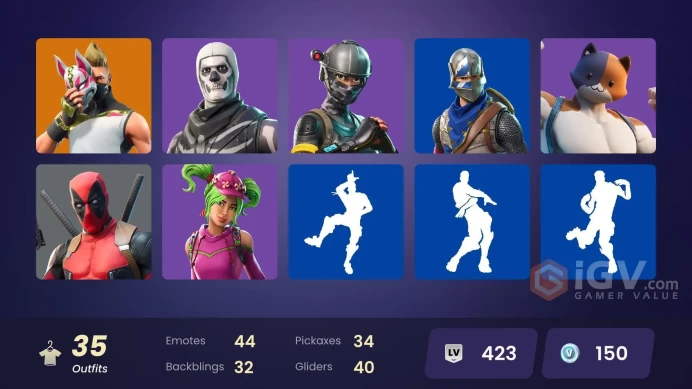 PC,PSN,XBOX 34 SKINS FA - OG SKULL TROOPER - BLUE SQUIRE - STW - TAKE THE L - MAKO RK205