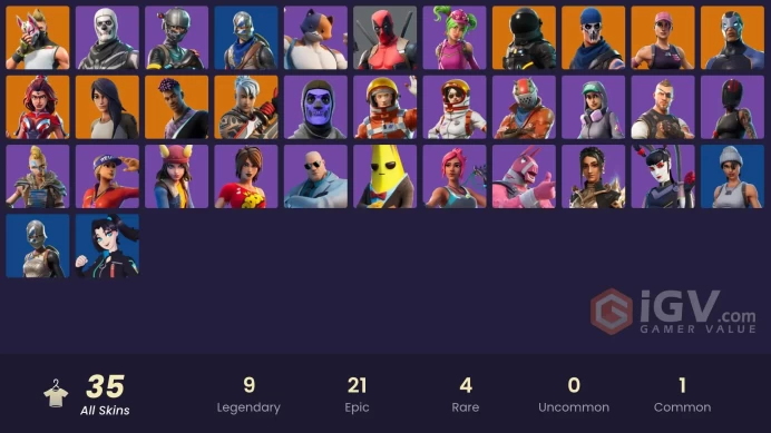 PC,PSN,XBOX 34 SKINS FA - OG SKULL TROOPER - BLUE SQUIRE - STW - TAKE THE L - MAKO RK205