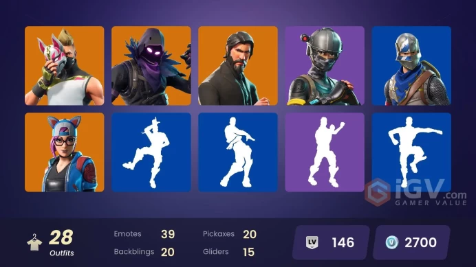 PC,PSN,XBOX 28 SKINS FA - STW - REAPER - BLUE SQUIRE - LYNX - MOGUL MASTER - POWER CHORD - FUNK OPS - RUST LORD - NOG OPS - TAKE THE L RK233