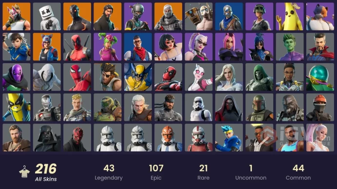 [PC/PSN/XBOX] 215 skins | The Reaper | Blue Squire | Royale Knight | Elite Agent | Blue Team Leader | Clutch | Take The L |Y203