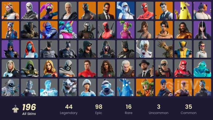 [PC/PSN] 196 skins | Gold Midas | Snake Eyes | Rogue Agent | John Wick | Omegarok | The Ice King | Drift |Y209