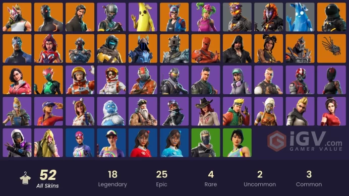 FA - [SWITCH/PC] 53 skins | The Reaper | Elite Agent | Rogue Agent | Rainbow Racer | Hybrid | The Visitor | Lynx