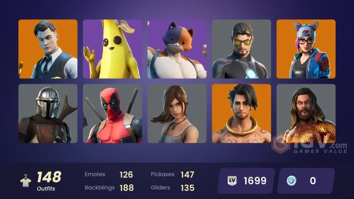 PC,PSN,XBOX 148 SKINS FA - LYNX,MANDALORIAN,DONATELLO,ARES,SNOOP DOGG,INFERNO BALVIN,FELINA,LARA CROFT,TIGERESS RK556