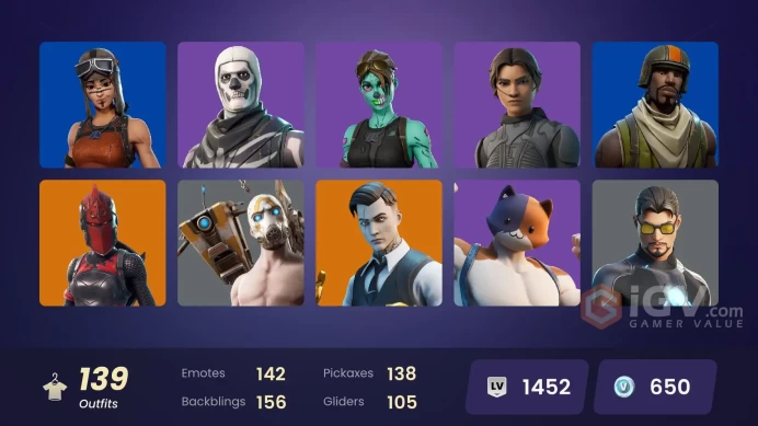 PC,PSN,XBOX 139 SKINS FA - PSYCHO BANDIT - CHANI - BACKLASH,BLAZE,GALAXY SCOUT,GIA,HANA,MIKU,DUMMY,RENEGADE RAIDER RK479
