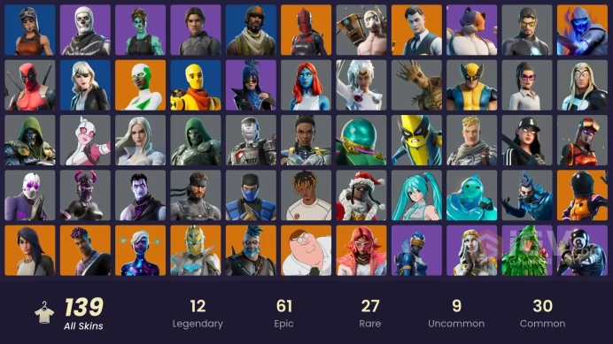 PC,PSN,XBOX 139 SKINS FA - PSYCHO BANDIT - CHANI - BACKLASH,BLAZE,GALAXY SCOUT,GIA,HANA,MIKU,DUMMY,RENEGADE RAIDER RK479