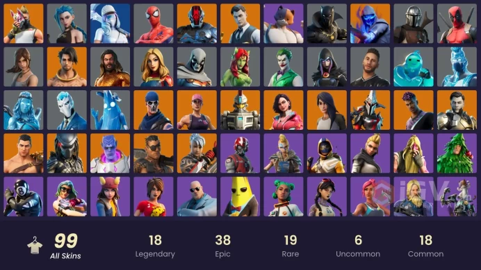 PC,PSN,XBOX 99 SKINS FA - STW - ARCANE JINX - BREAKPOINT,SULTURA,TIKI TACKLER,LARA CROFT,SPIDER-MAN,SNOW DRIFT RK497