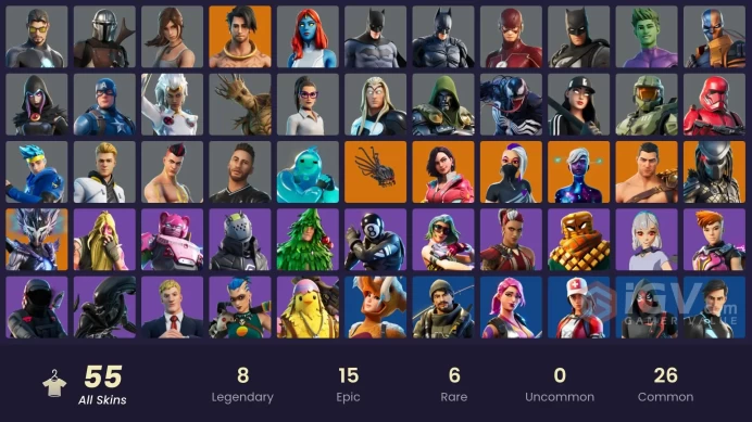 PC,PSN,XBOX 55 SKINS FA - GALAXY SCOUT - PREDATOR - BATMAN,VENOM,XENOMORPH,CAP,DEATHSTROKE,LARA CROFT,MASTER CHIEF,FLASH RK530