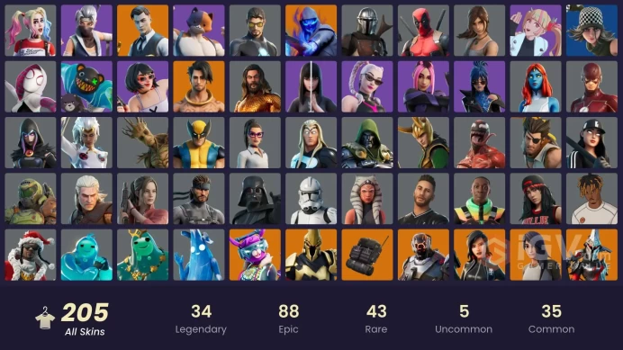 PC/PSN/XBOX | 205 skins | EMAIL CHANGEABLE | Gold TNTina | Gold Midas | Cloud Striker | Sultura | Tart Tycoon | Vivi Chroma | 650 VB