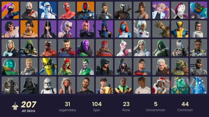 PC/PSN/XBOX | 207 skins | EMAIL CHANGEABLE | Gold Kratos | Cloud Striker | Sultura | Subzero Cryptic | Vivi Chroma | Lina Scorch | Menace