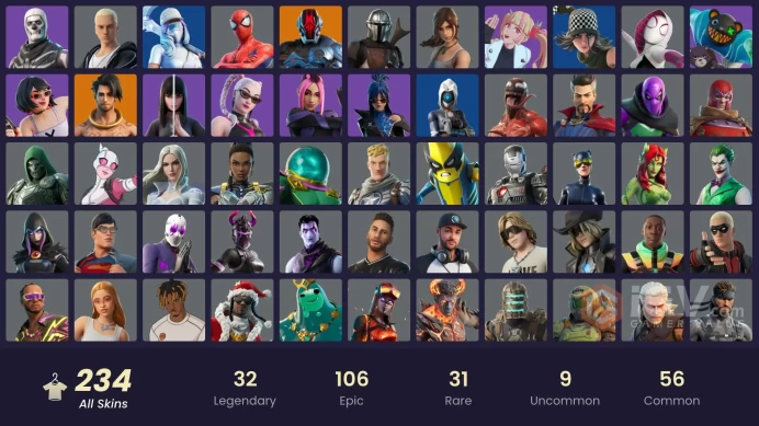 PC/PSN/XBOX | 234 skins | EMAIL CHANGEABLE | Cobalt Snowfoot | Keri Commander | Spectra Knight | Joltara | Frostbite | Midas Rex | Malik | Ronin