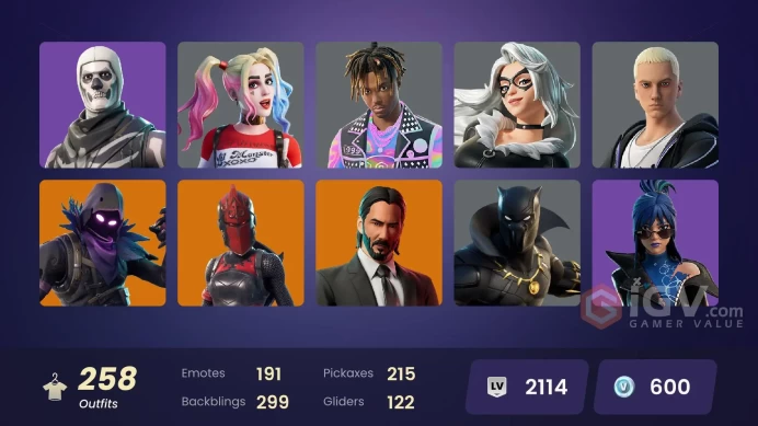 PC/PSN/XBOX | 258 skins | EMAIL CHANGEABLE | Lina Scorch | Subzero Cryptic | Spectra Knight | Midas Rex | Ravage | Renzo the Destroyer