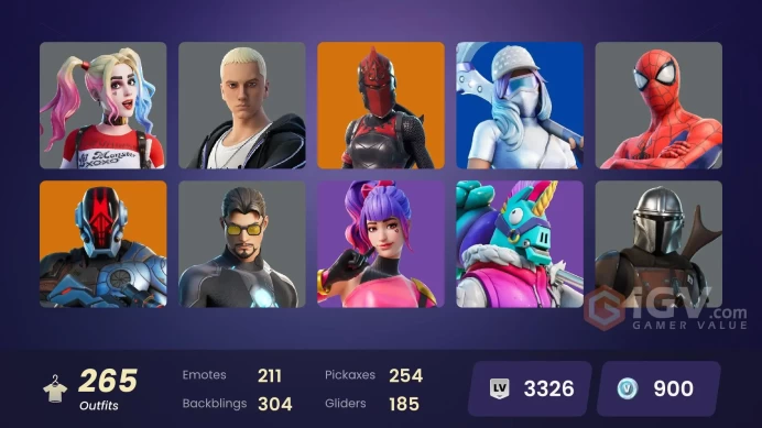 PC/PSN/XBOX | 265 skins | EMAIL CHANGEABLE | FNCS Renegade | Subzero Cryptic | Cloud Striker | Major Glory | Fixer | Sultura | The Imagined