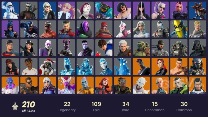 PC/PSN/XBOX | 210 skins | EMAIL CHANGEABLE | Huntmaster Saber | FNCS Renegade | Menace | Valeria | Paradigm (Reality-659) | Joey | The Imagined