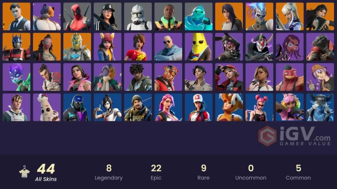 [PC/PSN/XBOX] 44 skins | Surf Witch | Deadpool | Star Wand | Optimus Prime | Clone Trooper | Gold Midaslui340