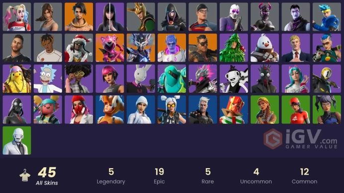PC/PSN/XBOX 45 skins | Aura | Harley Hitter | Sandstone Joey | Droopy | Mecha Cuddle Master | Spire Assassinlui319