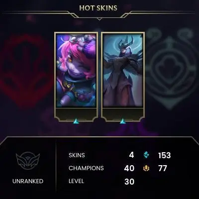 [EUW SERVER] Unranked Smurf Account ◈ UNRANKED ◈ lvl 30 + ◈ 10 Unranked Games ALREADY PLAYED ◈ NO EMAIL ACCESS ◈ EUROPE WEST ◈ 24/7