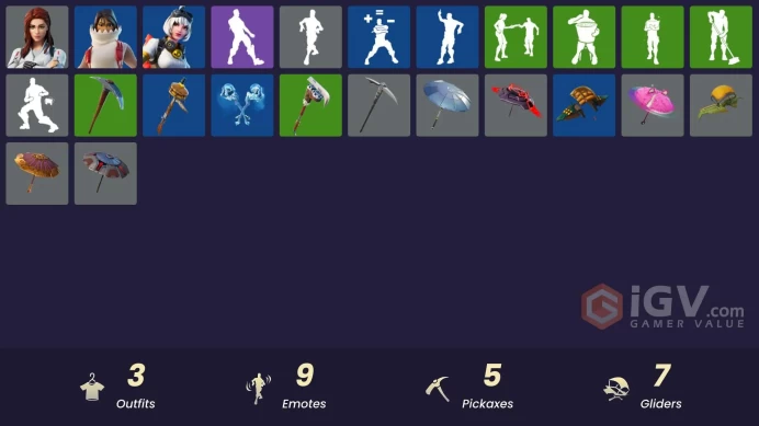 [PC/PSN/XBOX] 3 skins | Black Widow (Snow Suit) | Cozy Chomps | Razor | Widow's Light | Fishstick Janky | Fierce Cloudpuff | Sharky Shawl