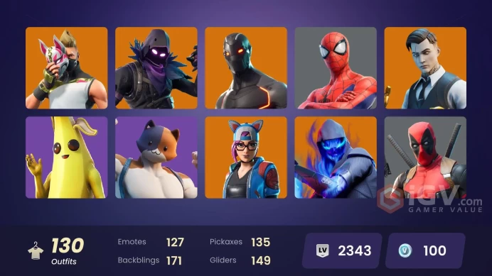 [PC/PSN/XBOX] 130 skins | Jules | Lara Croft | Raven | Peely | Omega | Deadpool | Rust Bucket | Gold Midaslai813