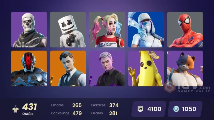 [ALL PLATFORMS]-431 Skin-392 Pickaxes-265 Emotes-Midas-Marshmello-J Balvin Redux-Midsummer Midas-Shadow Midas-Instinct-FULL ACCESS-