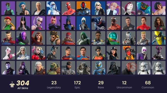 +300 skins (you can linked all platform except psn  )2279