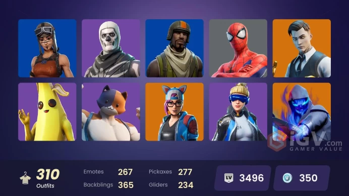 PC/PSN/XBOX | 301 skins | EMAIL CHANGEABLE | Renegade Raider | Aerial Assault Trooper | Neo Versa | Gold Brutus | Gold Meowscles | Gold Midas