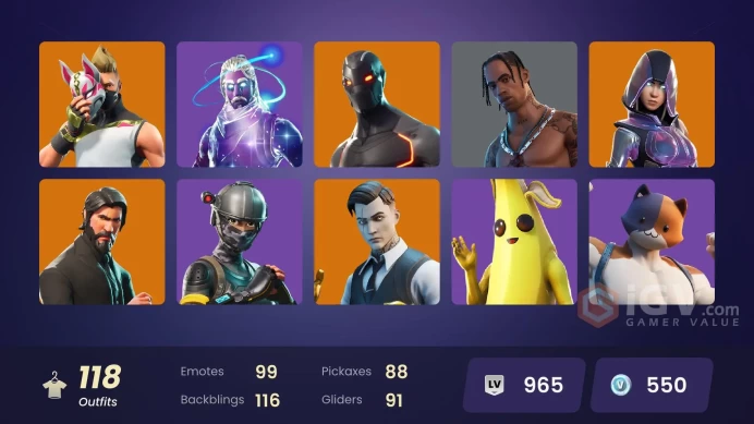 PC/PSN/Xbox/Nintendo 118 skins | OG STW | Galaxy | Travis Scott | The Reaper | Glow | Elite Agent | Blue Team Leader | Travis Scott | Take The L