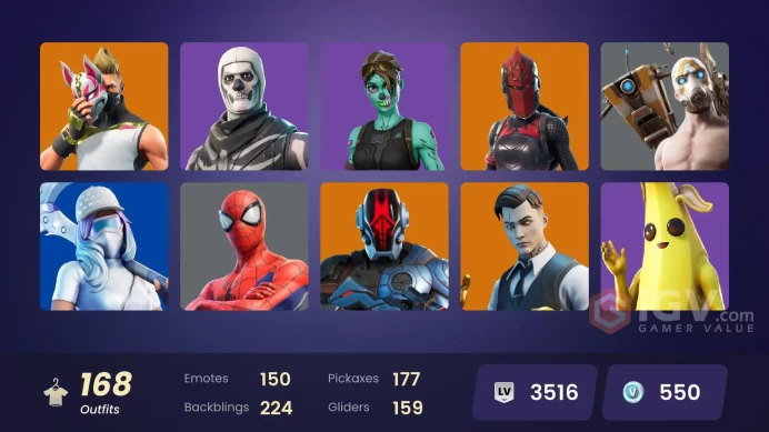 PC/PSN/XBOX | 168 skins | EMAIL CHANGEABLE | OG STW | Psycho Bandit | Gold Meowscles | Tart Tycoon | Sentinel | Gear Specialist Maya | 550 VB