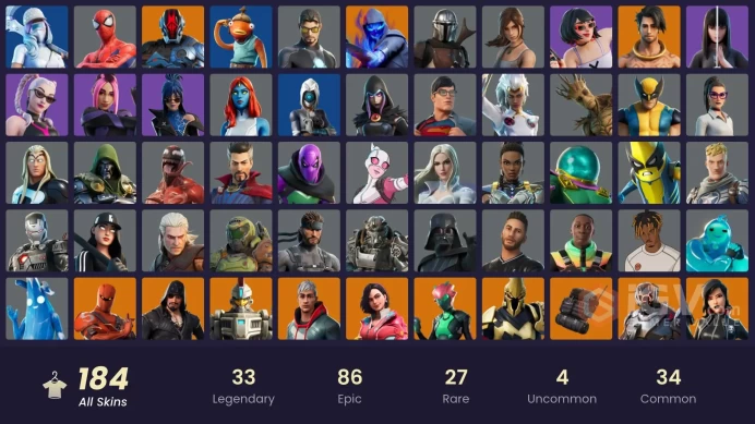 PC/PSN/XBOX | 184 skins | EMAIL CHANGEABLE | Sultura | Trilogy | Cloud Striker | Vivi Chroma | Sentinel | Vendetta | Malik | Spire Assassin