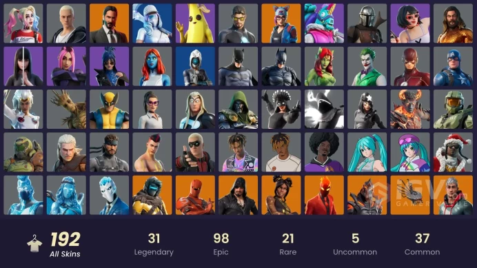 PC/PSN/XBOX | 192 skins | EMAIL CHANGEABLE | Master Chief (Matte Black) | Sentinel | Vendetta | Rox | Peter Griffin | Valeria | Ruin | Omegarok