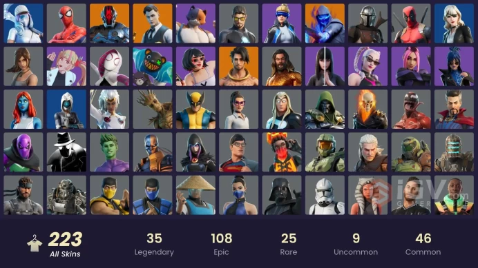 PC/PSN/XBOX | 223 skins | EMAIL CHANGEABLE | Master Chief | Neo Versa | Gold Brutus | Gold Meowscles | Gold Midas | Malik | Spire Assassin | Raz