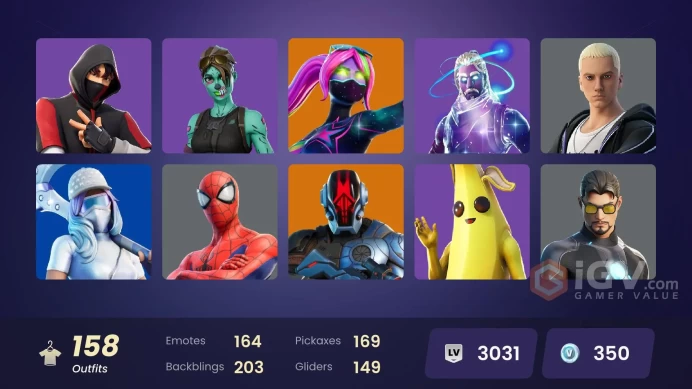 [PC/PSN/XBOX/NIN] 158 skins | Galaxy | IKONIK | Merry mint axe | Leviathan axe | Point Patroller | Recon Champion | Sultura | Trilogy  | 350 VB