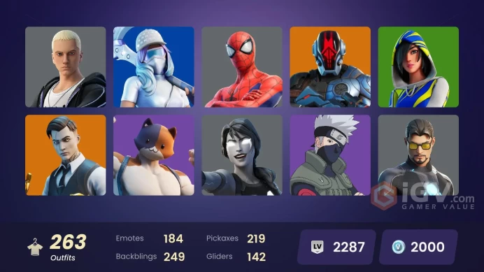 [PC/PSN/XBOX] 263 skins | Snake Eyes | Go Mufasa | Lara Croft | Sakura | Spider-Man (Miles Morales)Zka1081
