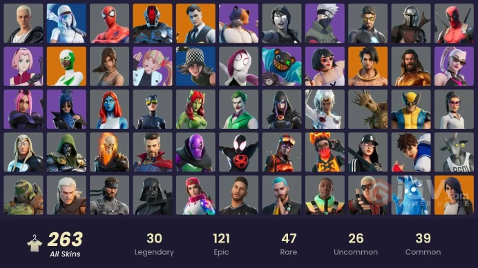 [PC/PSN/XBOX] 263 skins | Snake Eyes | Go Mufasa | Lara Croft | Sakura | Spider-Man (Miles Morales)Zka1081