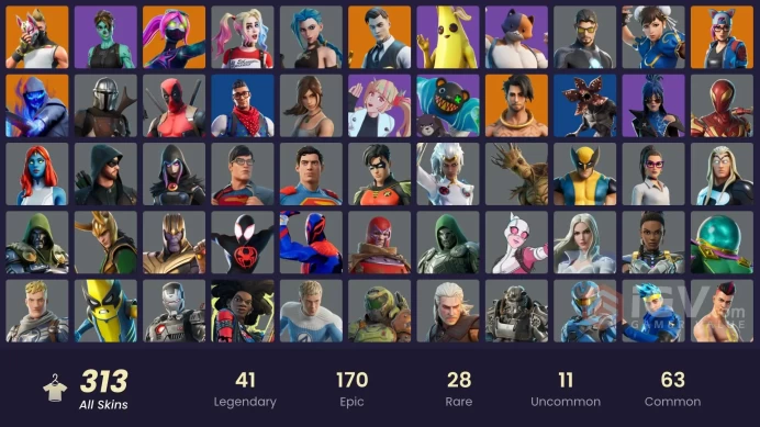 [ALL PLATFORMS]-304 Skin-Modena Icon-Take The L-Ghoul Trooper-Lara Croft-Harley Quinn-Demogorgon-FULL ACCESS-