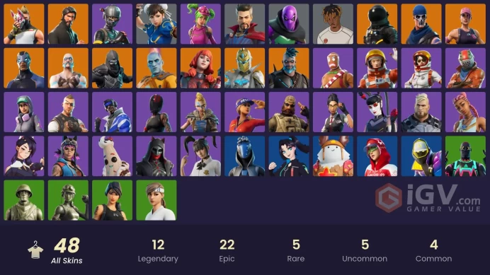 FA - [PSN/XBOX/SWITCH/PC] 48 skins | OG STW | The Reaper | Elite Agent | Chun-Li | Kata Captain | Drift | Dark Voyager | Spectra Knight