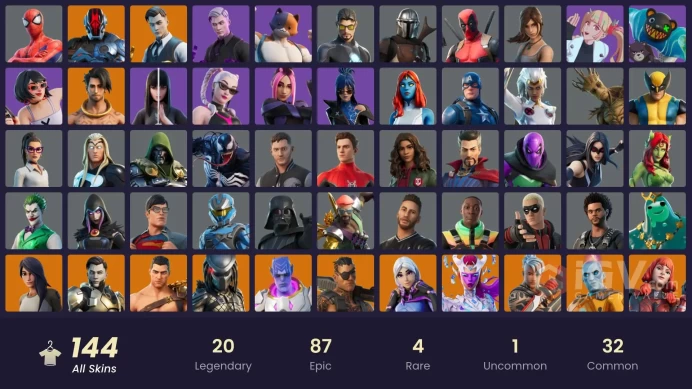 FA - [PSN/XBOX/SWITCH/PC] 136 skins | Gold Midas | Gold Brutus | Major Lazer | Snap | Midas Rex | Torin | Kymera | Paradigm (Reality-659) | Joey