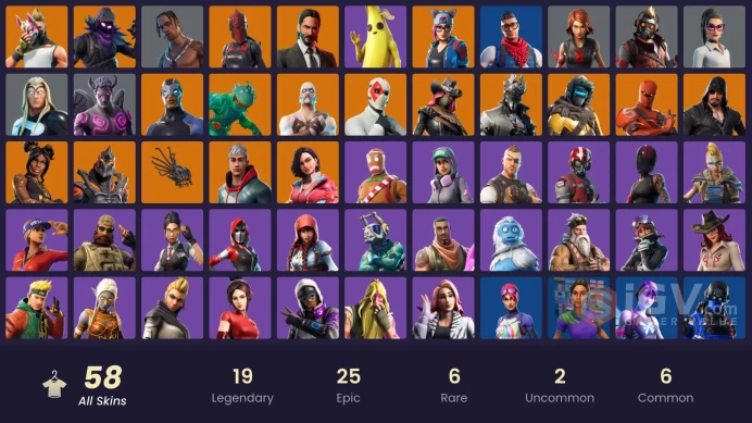 [Rent Cheap Accounts for 14 Days] 58 skins | Travis Scott | Prodigy | Carbon Commando | Vendetta | Zenith | Moisty Merman | John Wick | Spider K
