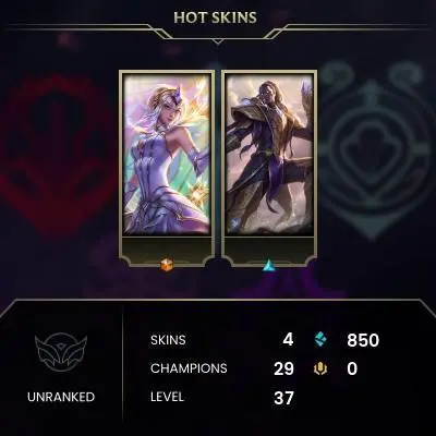[EUW SERVER] Unranked Smurf Account ◈ UNRANKED ◈ lvl 30 + ◈10 Unranked Games NOT PLAYED ◈ FULL ACCESS ◈ EUROPE WEST ◈ 24/7 Live service